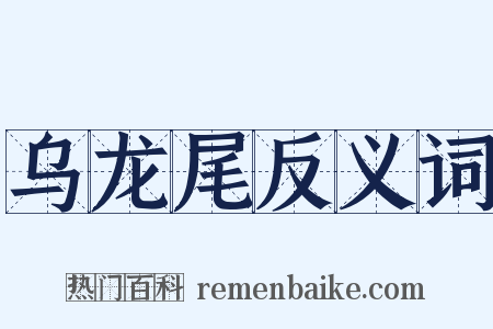 乌龙尾反义词是什么意思的图片